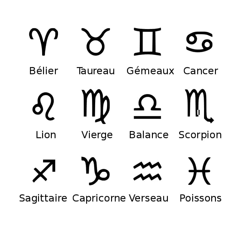 les 12 signes astrologiques