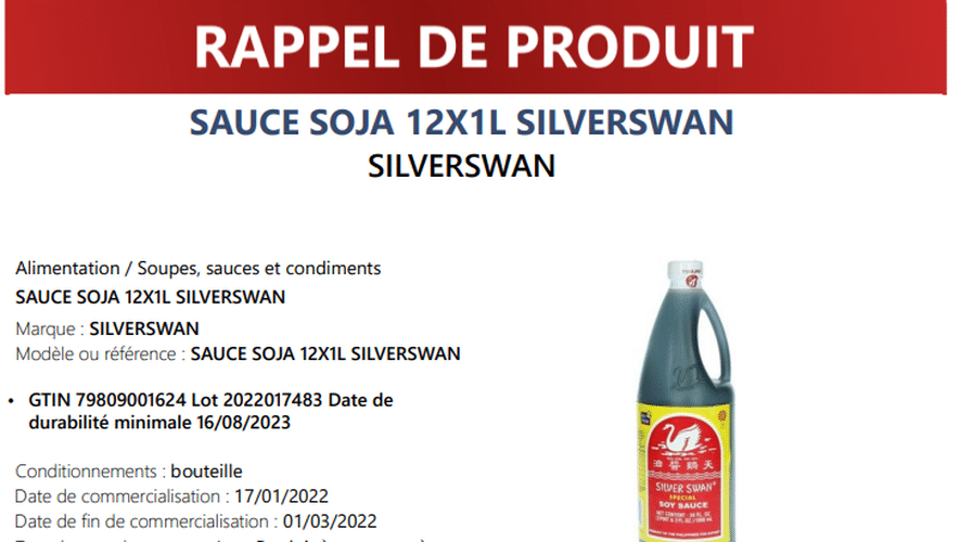 stores recall soy sauce