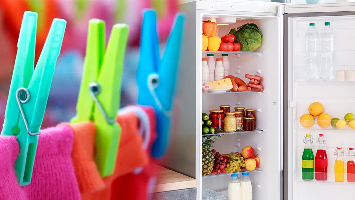 Des pinces à linge dans votre réfrigérateur permettent de faire des économies, le saviez-vous ?